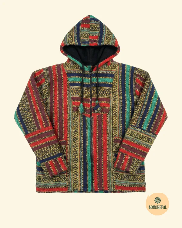 Hippie Hooded Fleece Jacket