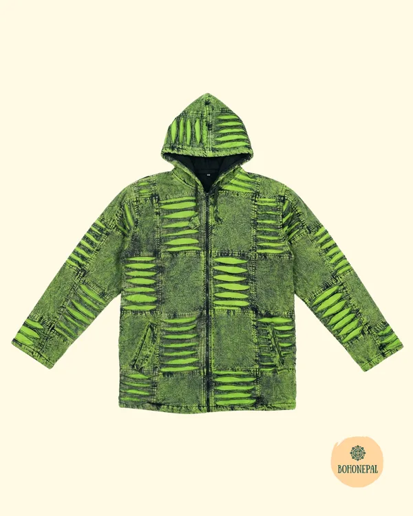 Acid Wash Razor cut  Fleece Hoodie