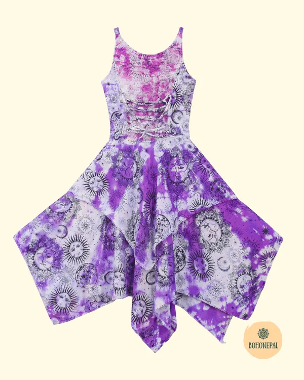 Sun & Moon Tie-Dye Pixie Dress