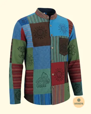 Handcrafted Patchwork cotton shirt
