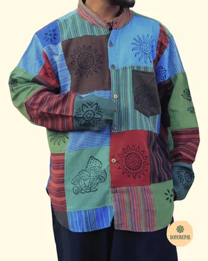 Handcrafted Patchwork cotton shirt
