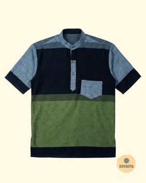 Handmade short-sleeved men’s shirt