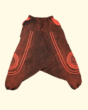 Acid-Wash Aladdin Pants