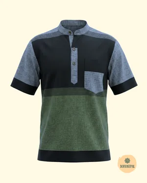 Handmade short-sleeved men’s shirt