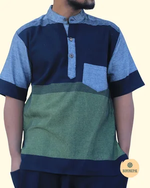 Handmade short-sleeved men’s shirt
