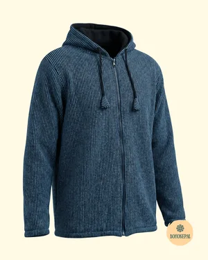 Striped Cotton Gheri Hoodie. fleece