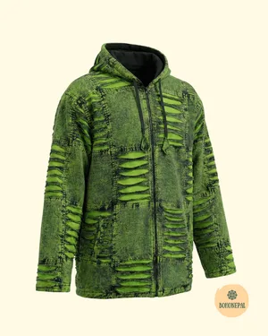 Acid Wash Razor cut  Fleece Hoodie