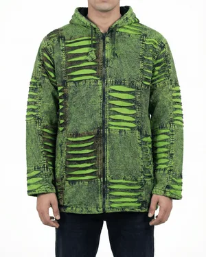 Acid Wash Razor cut  Fleece Hoodie