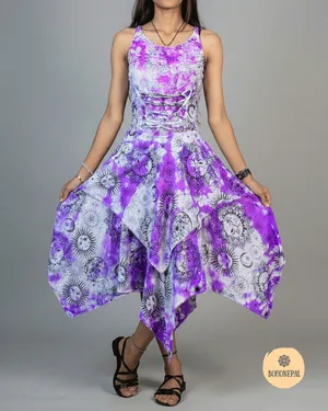 Sun & Moon Tie-Dye Pixie Dress