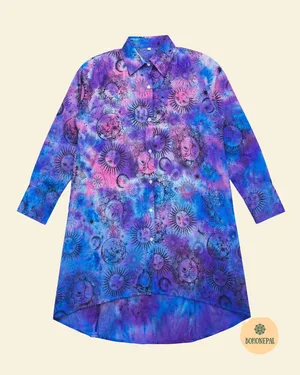 Celestial Tie-Dye Hi-Low Shirt