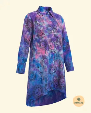 Celestial Tie-Dye Hi-Low Shirt