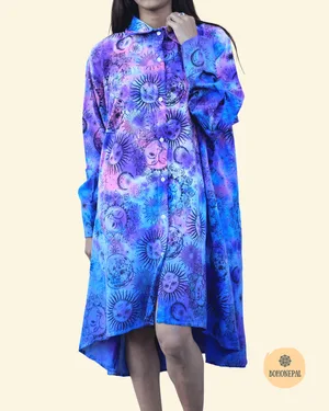 Celestial Tie-Dye Hi-Low Shirt