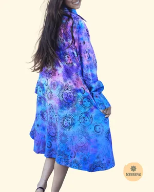 Celestial Tie-Dye Hi-Low Shirt